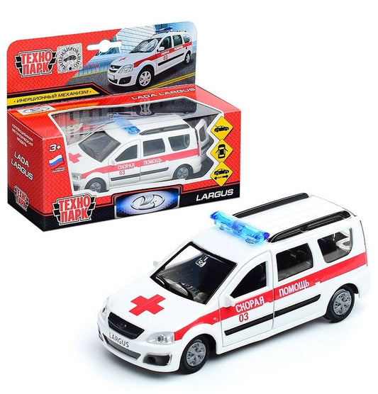 SB-16-47-A-WB 266062 Machine en métal LADA LARGUS СКОРАЯ, 12 см, двери, багаж., инерц., кор. Parc technologique