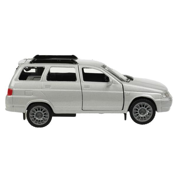 Машина металл LADA 111, 12 см, инерц., двери, багаж., инерц., сереб., кор. Технопарк в кор.2*24шт