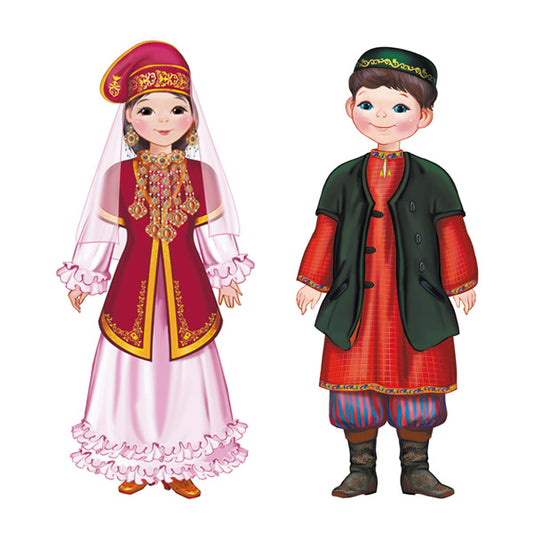 *КБ-18042 Комплект для оформления интерьера со скотчем. Народы России. Татары (2 плаката А3)