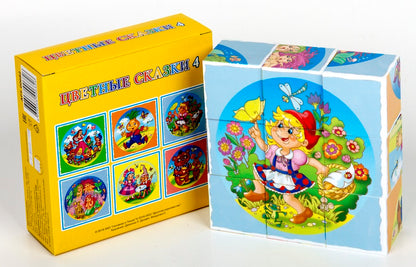 Cubes "Цветные сказки-4" (sans autocollants) 9 pièces art.00682