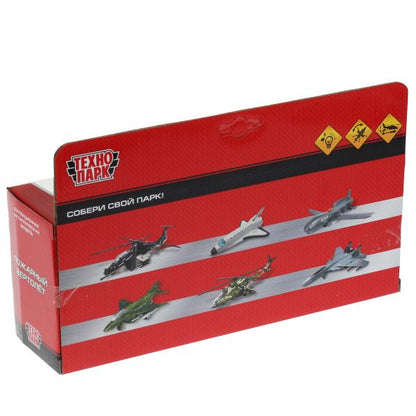 COPTER-20SLFIR-RDWH Модель металл свет-звук ВЕРТОЛЕТ ПОЖАРНЫЙ 20 см, люк, подвиж дет, кор. Технопарк