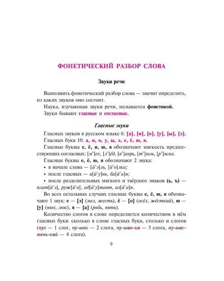 Все виды разбора по русскому языку 5-9 классы.