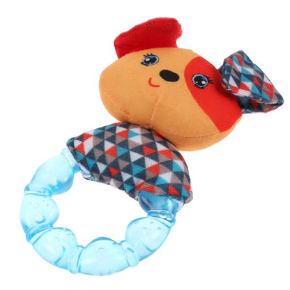 Текстильная игрушка погремушка с охлаждающим кольцом "умная собачка" Умка на карт. в кор.312шт