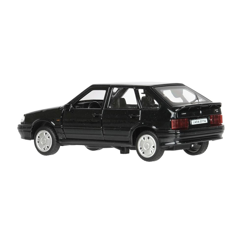 Машина металл свет-звук LADA 2114"самара",12см,откр дв,баг,инер,черный,в кор Технопарк в кор.2*36шт