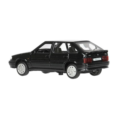 Машина металл свет-звук LADA 2114"самара",12см,откр дв,баг,инер,черный,в кор Технопарк в кор.2*36шт