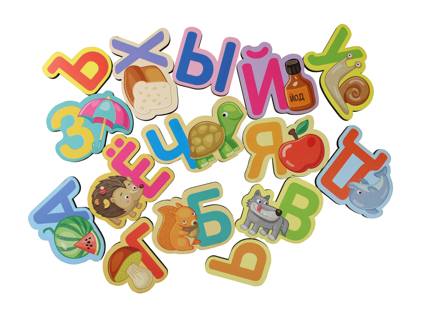 Игра развивающая "Азбука деревянная в картинках" Baby Toys Wood