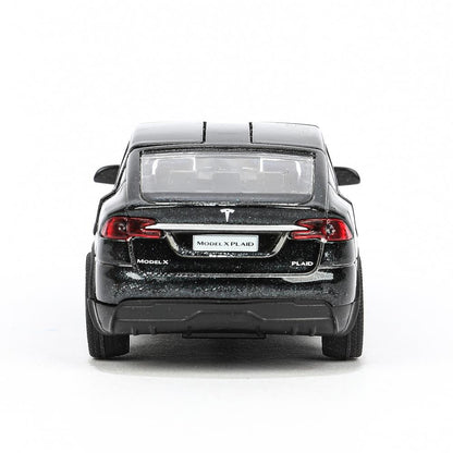 MODELX-12-BK Machine en métal tesla model x plaid 12 cm, double, noir, couleur. Parc technologique dans le cor.2*36шт