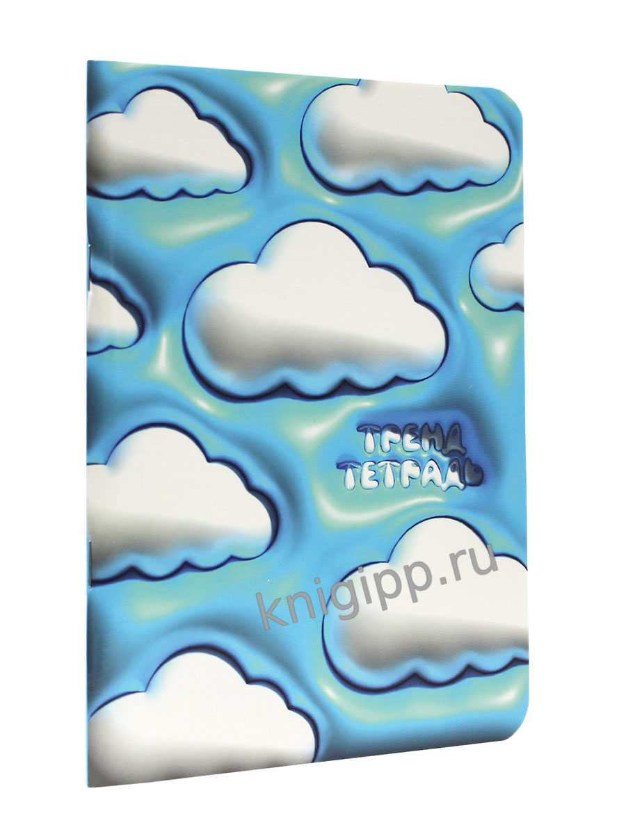 Mon Art. БЛОКНОТ в клетку Тренд Тетрадь. Облачка