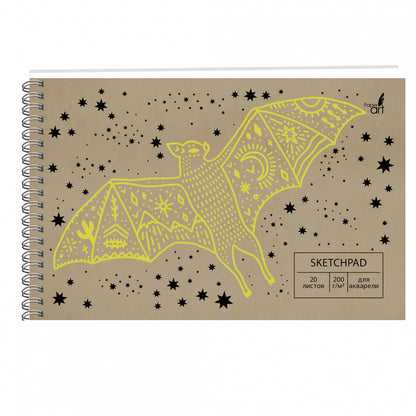 Скетчпад 20л,16х24,спир,The bat,СПСП520108
