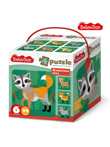 Пазлы MAXI Baby Toys "Собери свою зверюшку. Животные леса"