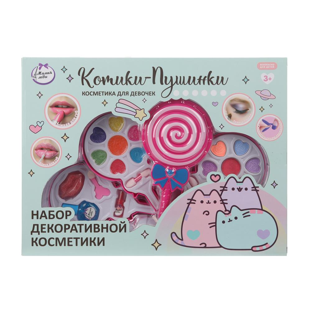 Косметика ДЛЯ ДЕВОЧЕК тени, помада, аппликатор, кисточка, заколки МИЛАЯ ЛЕДИ в кор.2*30шт