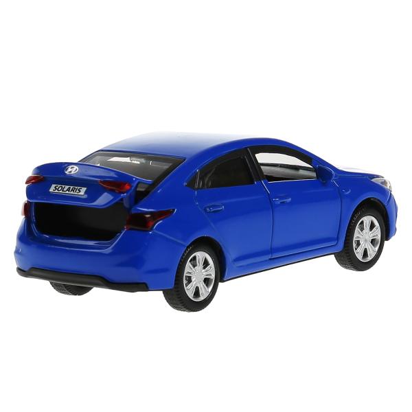 Машина металл "hyundai solaris" 12см, открыв.двери, инерц., синий в кор. Технопарк в кор.2*36шт