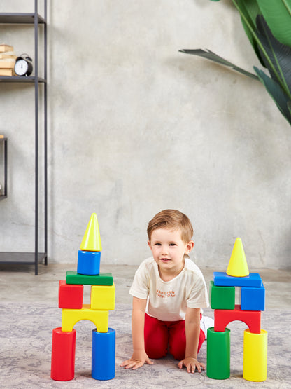 Конструктор из выдувной пластмассы Теремок 36 деталей, выдувка