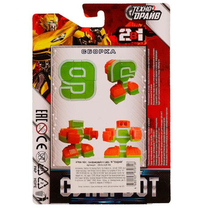 Robot super-bot, transformateur en cifrou 9, emballage 17,5*12*2,5 cm, ТЕХНОДРАЙВ en cor.180шт