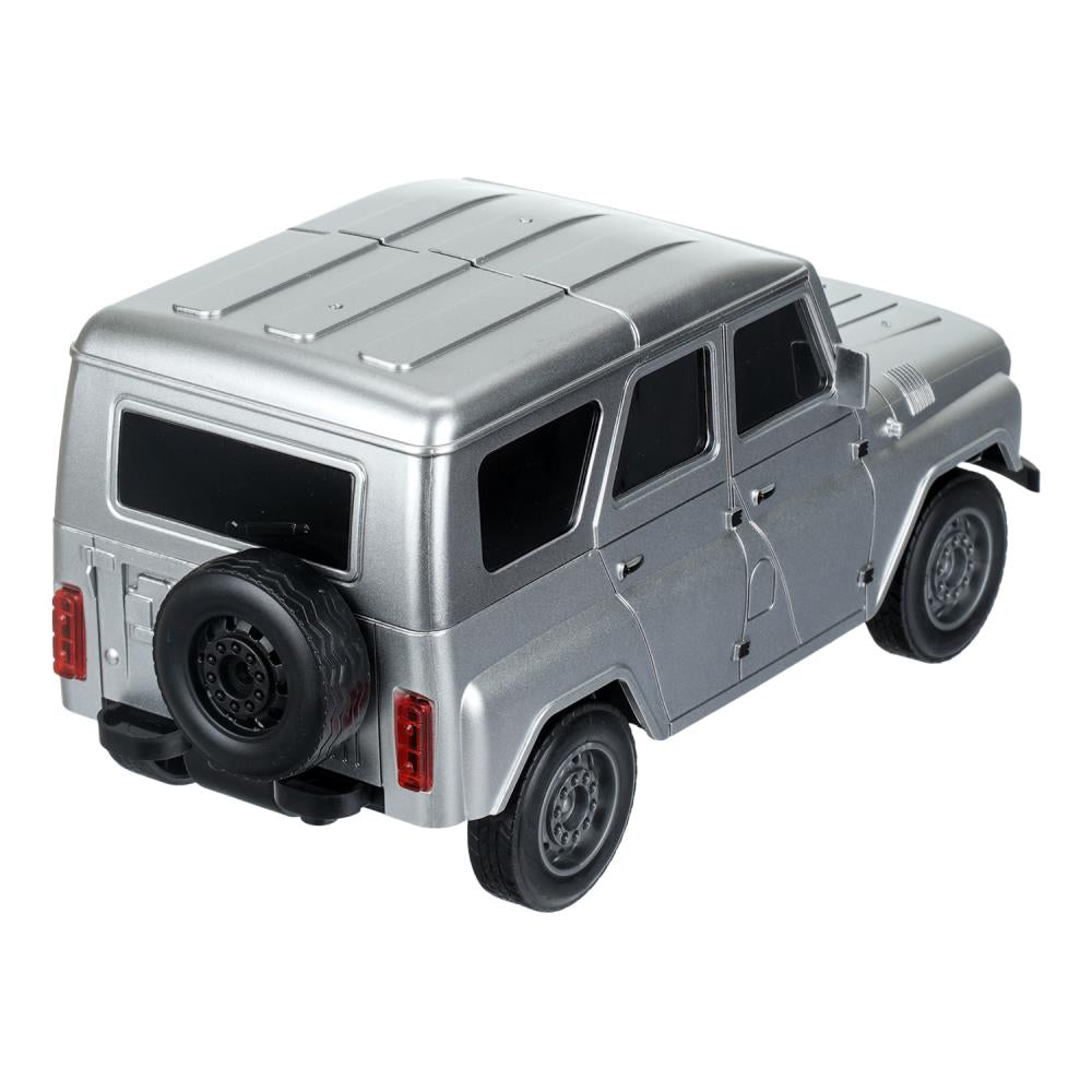 Машина р/у UAZ ХАНТЕР 24 см, свет, серебристый, кор. Технопарк в кор.24шт
