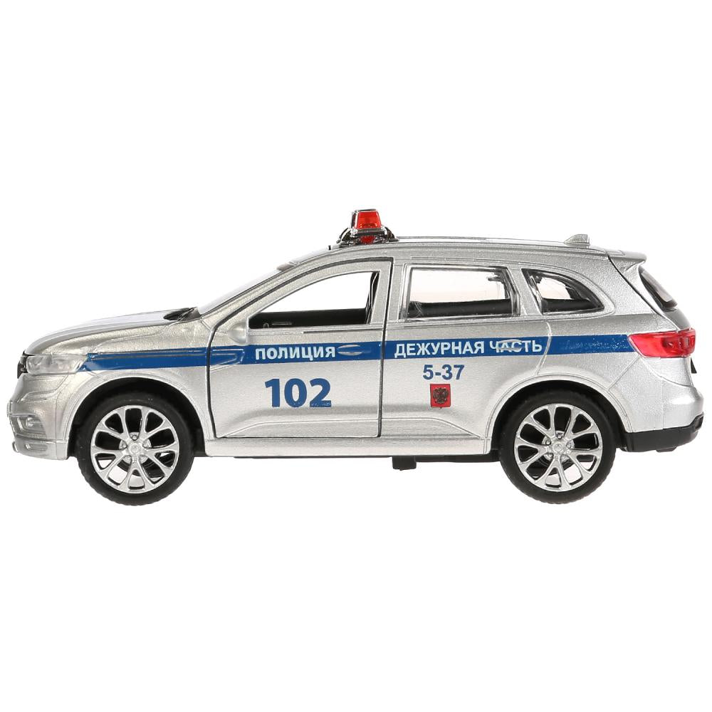 Машина металл RENAULT KOLEOS ПОЛИЦИЯ,длина 12см, открыв. двери, инерц. в кор. Технопарк в кор.2*36шт