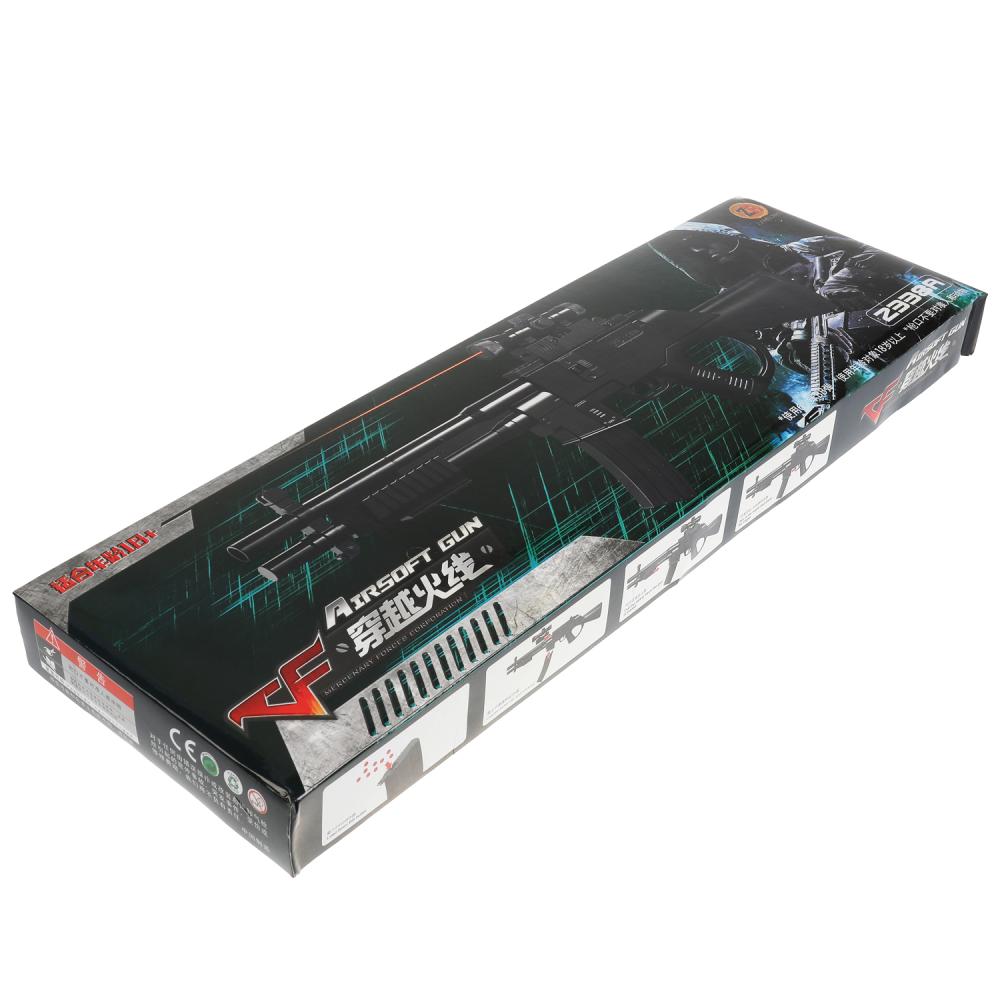 Автомат (п) с лазер. прицелом, со съемным магазином, с пульками 2338A в кор. в кор.36шт