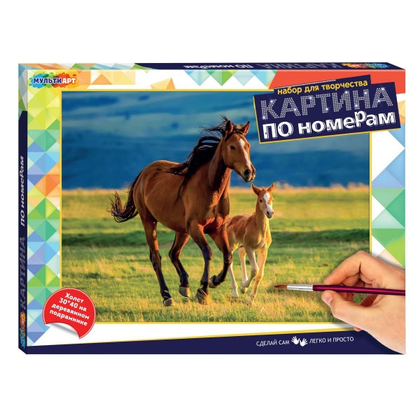 Carte avec un numéro de 30x40 cm en voiture МУЛЬТИ АРТ en cor.24шт