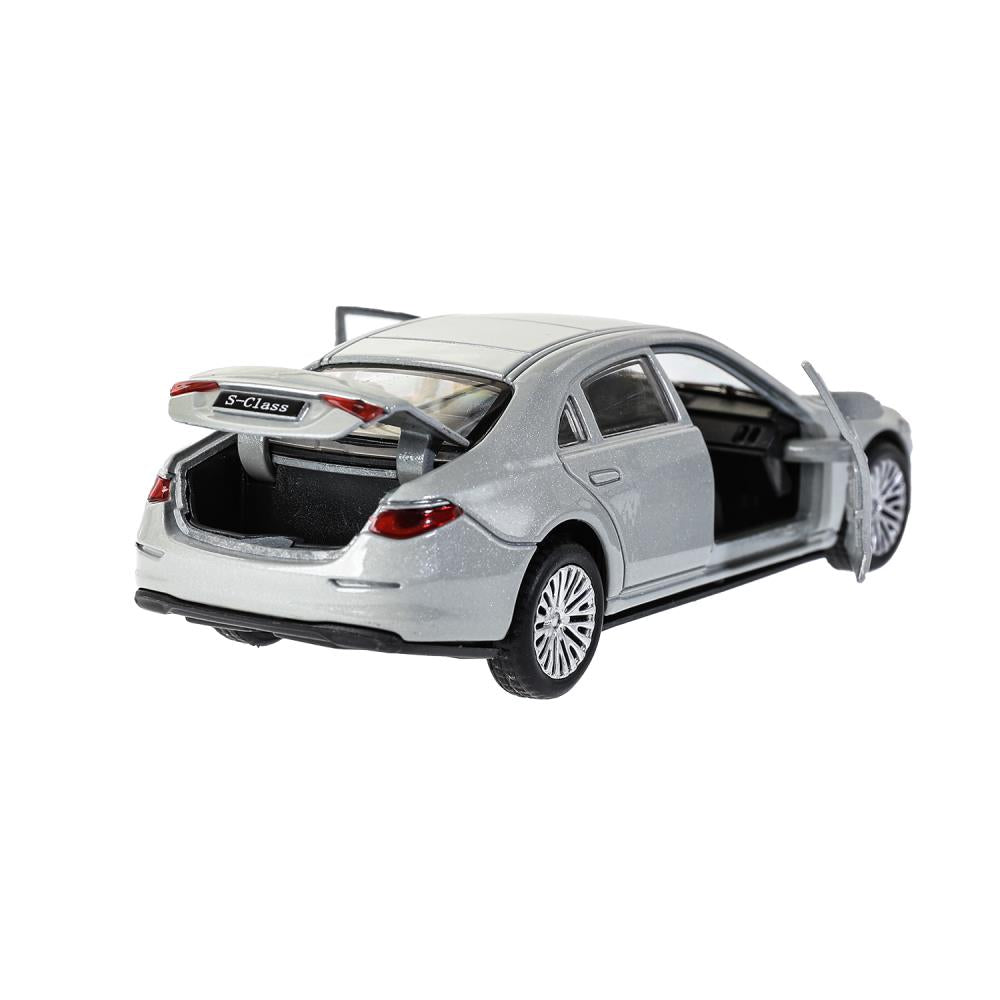 Машина металл MERCEDES-BENZ classe s v223 12см,дв,багаж,инер,серебристый,кор. Parc technologique dans le cor.2*36шт