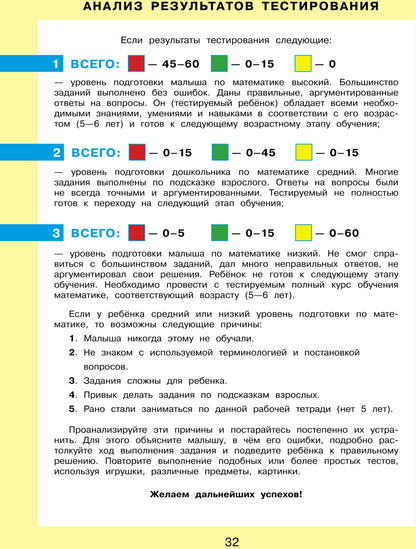 Шевелев ТЕСТЫ ЗАДАНИЯ по математике. Рабочая тетрадь для детей 5-6 лет(Бином).