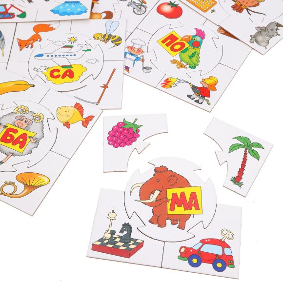 СЛОГИ. НАСТОЛЬНАЯ ИГРА СЕРИИ "УЧИСЬ, ИГРАЯ!" 00075 в уп.10шт