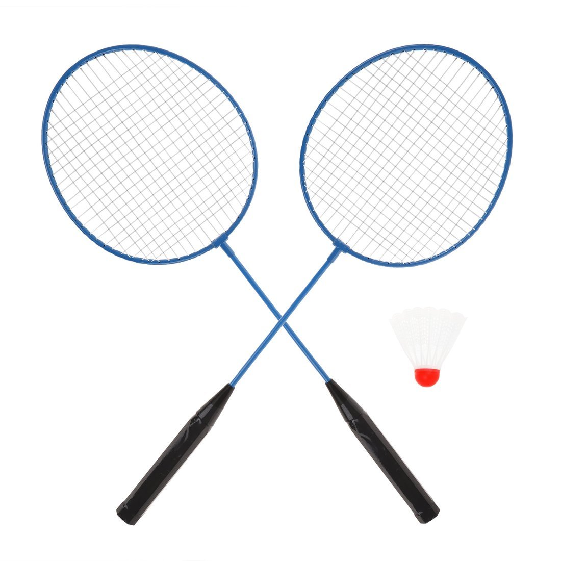 Бадминтон ( 2 металлические ракетки 63*20 см., волан 1 шт) в сетке, синий арт.636240