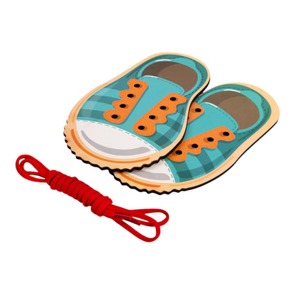 Шнуровка деревянная "Ботинки" Bébé Jouets Bois (европодвес)