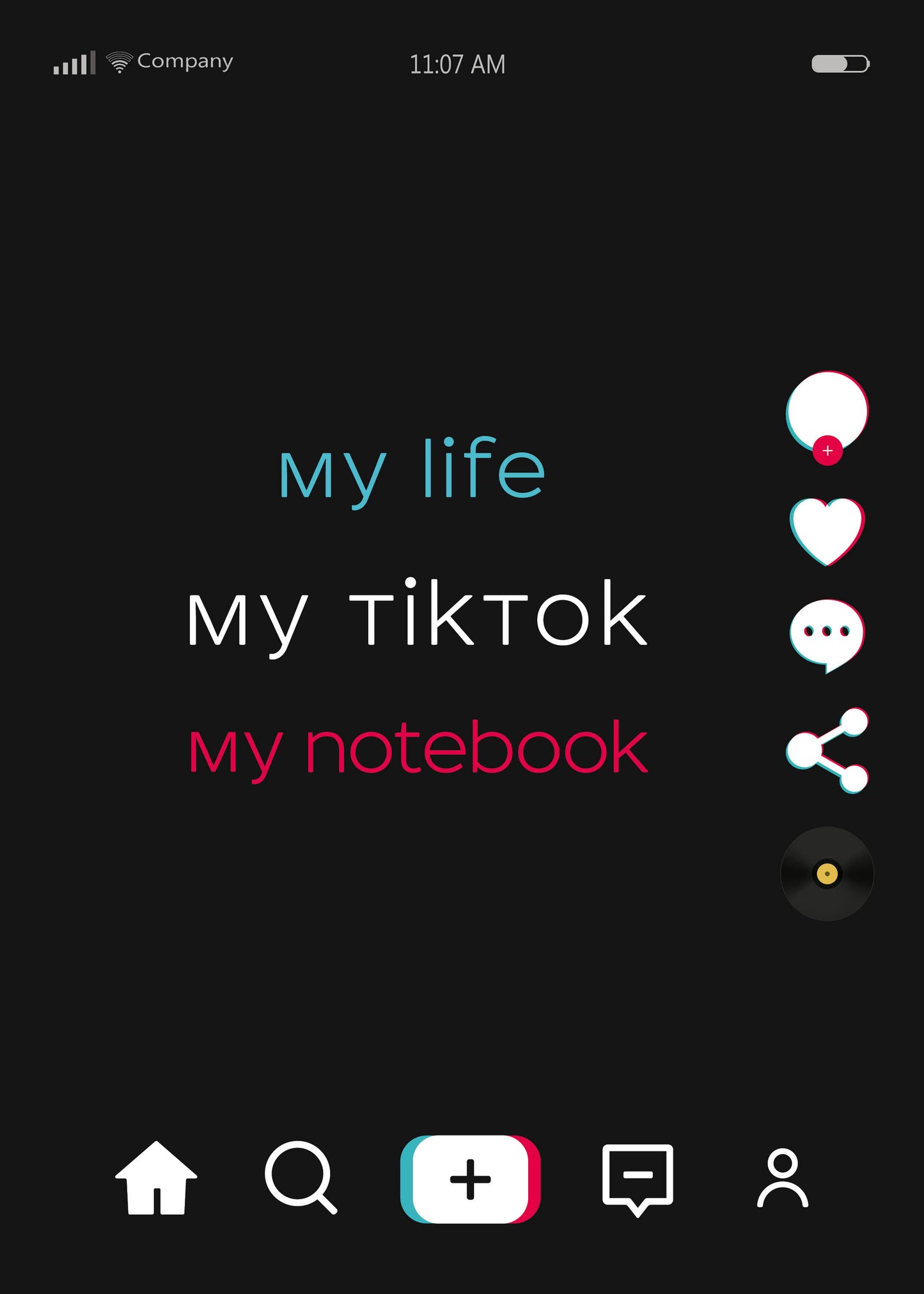 Blocage. Ma vie mon TikTok mon cahier (format А4, мягкая обложка, круглые углы, блок в точку)