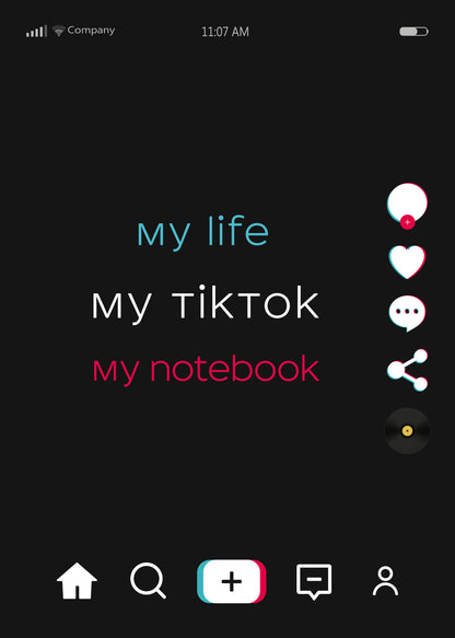 Blocage. Ma vie mon TikTok mon cahier (format А4, мягкая обложка, круглые углы, блок в точку)