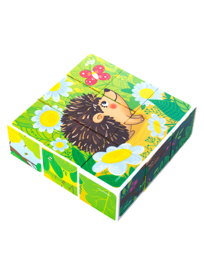 Кубики "Зверята" (без обклейки) 9 шт Jouets pour bébé