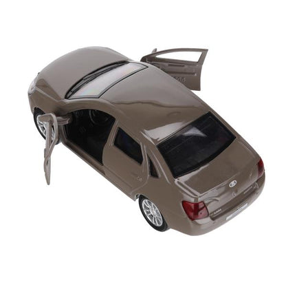 Машина металл LADA granta 11,5 см, двери, инерц, коричневый, кор. Технопарк в кор.2*36шт