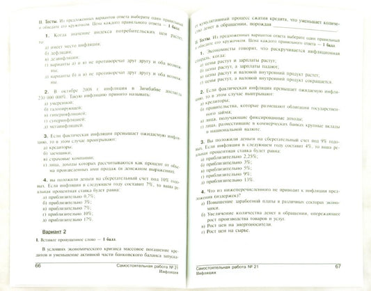 Экономика 10-11кл [Самост. и контр. работы]