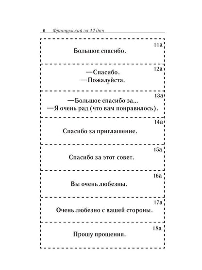 Карточки французско-русского разговорника
