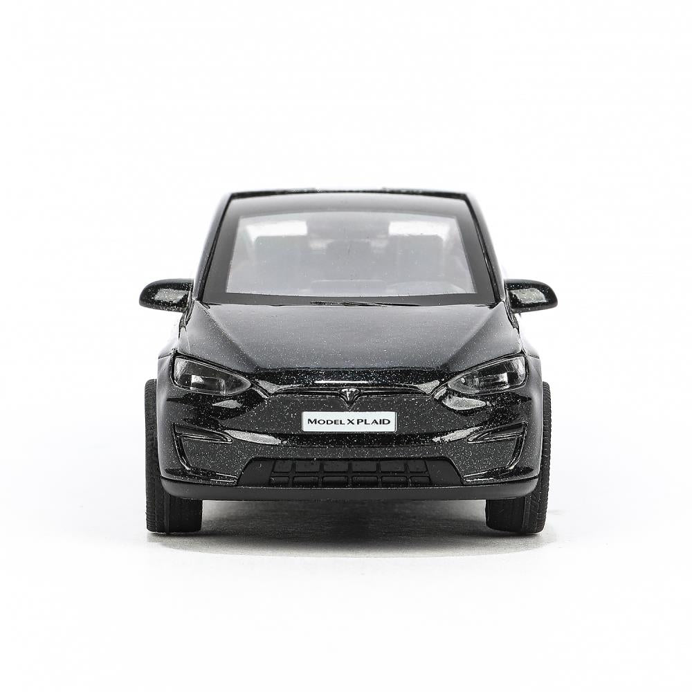 MODELX-12-BK Machine en métal tesla model x plaid 12 cm, double, noir, couleur. Parc technologique dans le cor.2*36шт