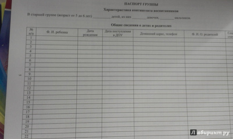 Рабочая прогр.воспитат. Ежедневн.планир. Стар.груп