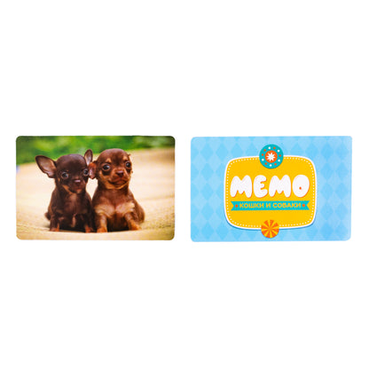 Игра настольная "МЕМО" Кошки и собаки. Heure de la série АКТИВ