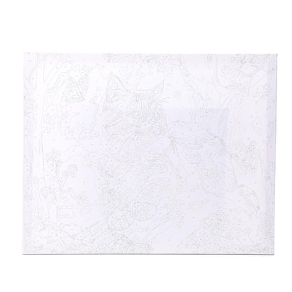Холст по номерам 40*50 см котик на дереве МУЛЬТИ АРТ в кор.24шт