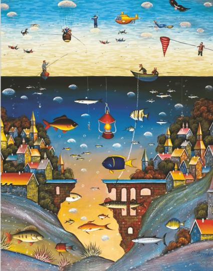 Пазл деревянный На суше и на море, 175 дет