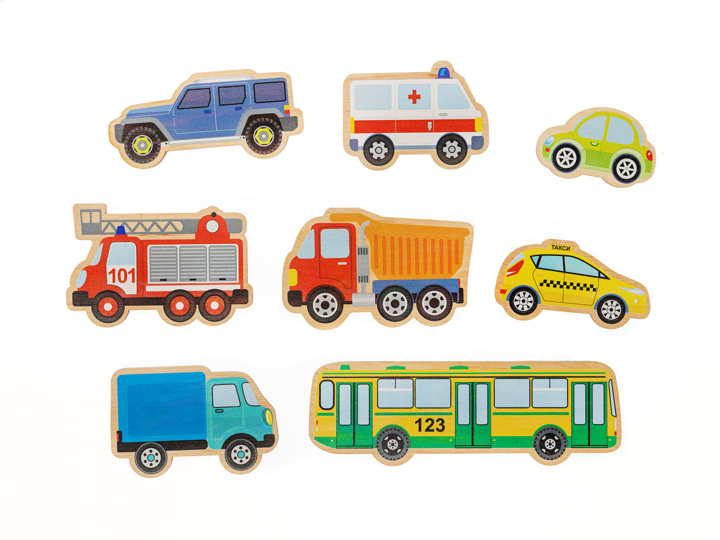 ИГРА РАЗВИВАЮЩАЯ ДЕРЕВЯННАЯ "АВТОМОБИЛИ" (30Х21СМ) в кор.15шт