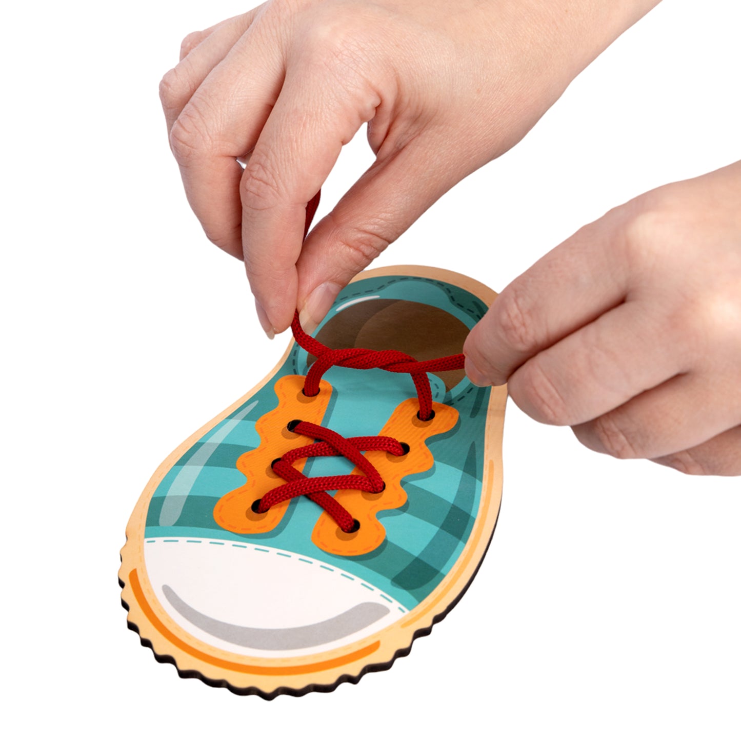 Шнуровка деревянная "Ботинки" Bébé Jouets Bois (европодвес)