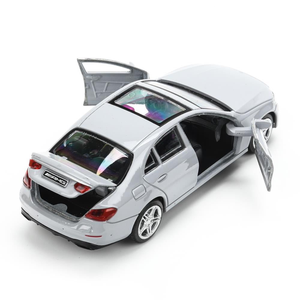 Машина металл MERCEDES-BENZ e-class amg 12см, дв,баг,ин,серебряный, кор. Технопарк в кор.2*36шт