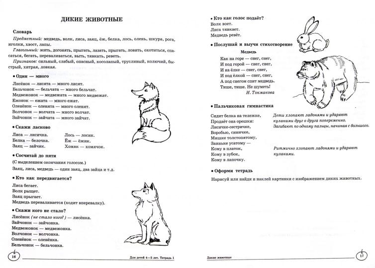 ДЛТ Учим слова и предложения. Jeux et mises en service pour les enfants de 4 à 5 ans : 2 tétradias. Scène 1.