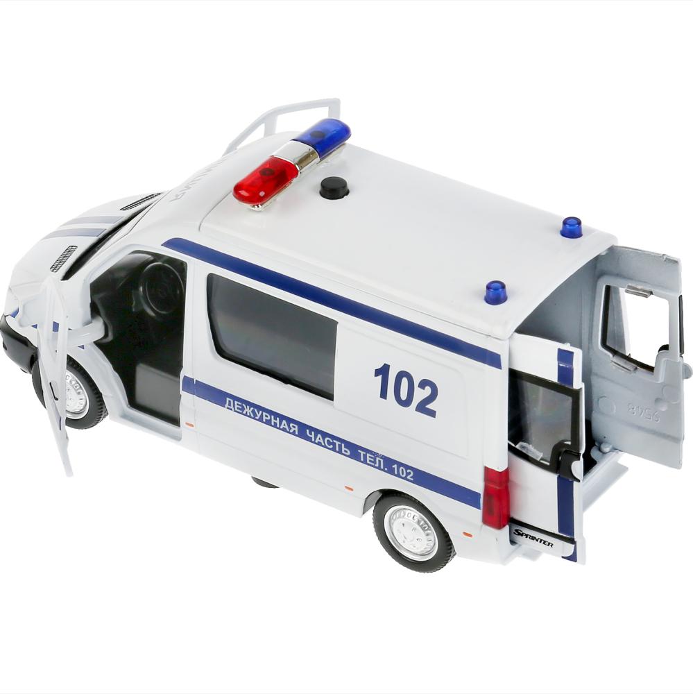 Machine à laver le matériel MERCEDES-BENZ SPRINTER ПОЛИЦИЯ, 14 cm, noir, double, dans, parc technologique dans la couleur 2*32 pouces