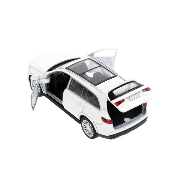 Machine en métal MERCEDES-BENZ gls maybach 12см, дв,баг,ин,белый, кор. Parc technologique dans le cor.2*36шт