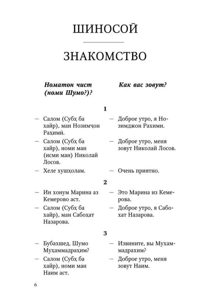 Разговорный таджикский в диалогах