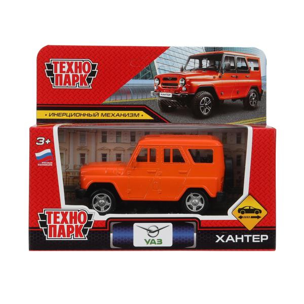 Machine en métal UAZ ХАНТЕР 10,5 cm, inertie, orange, cor. Parc technologique dans le cor.2*36шт