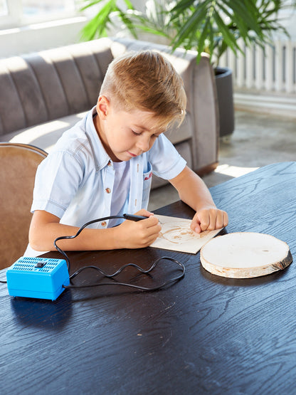 ВЫЖИГАНИЕ. ЭЛЕКТРОПРИБОР ДЛЯ ВЫЖИГАНИЯ ПО ДЕРЕВУ "УЗОР-10К" (АППАРАТ, 8 ДОСОК) в кор.10шт