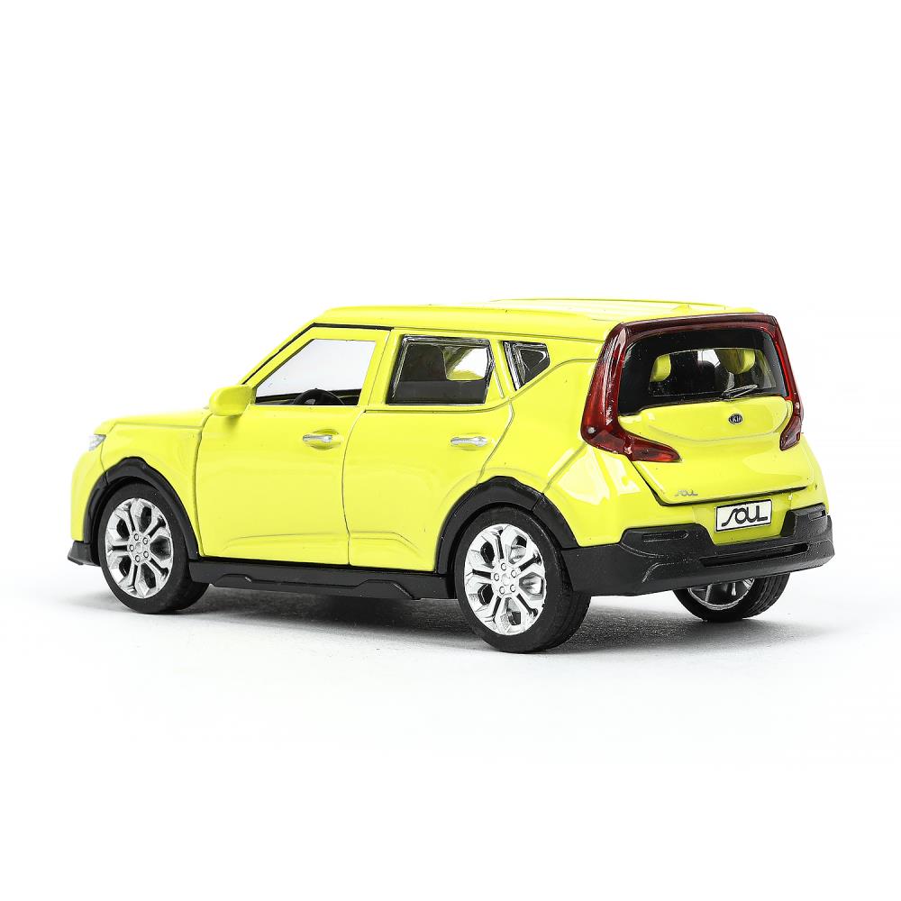 Машина металл KIA soul длина 12 см, двери, багаж., инерц, салатовый, кор. Технопарк в кор.2*36шт