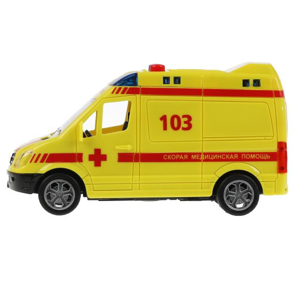 Machine en plastique pour véhicule MERCEDES-BENZ SPRINTER РЕАНИМАЦИЯ 14,5см,инерц,кор. Parc technologique dans le cor.2*36шт