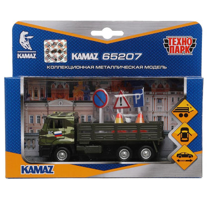 Machine métallique KAMAZ, 12 cm, dv., sac, iner.+dor. знаки, кор. Parc technologique en cor.2*24шт